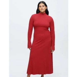 Kotn Textured Maxi Dress - Crimson